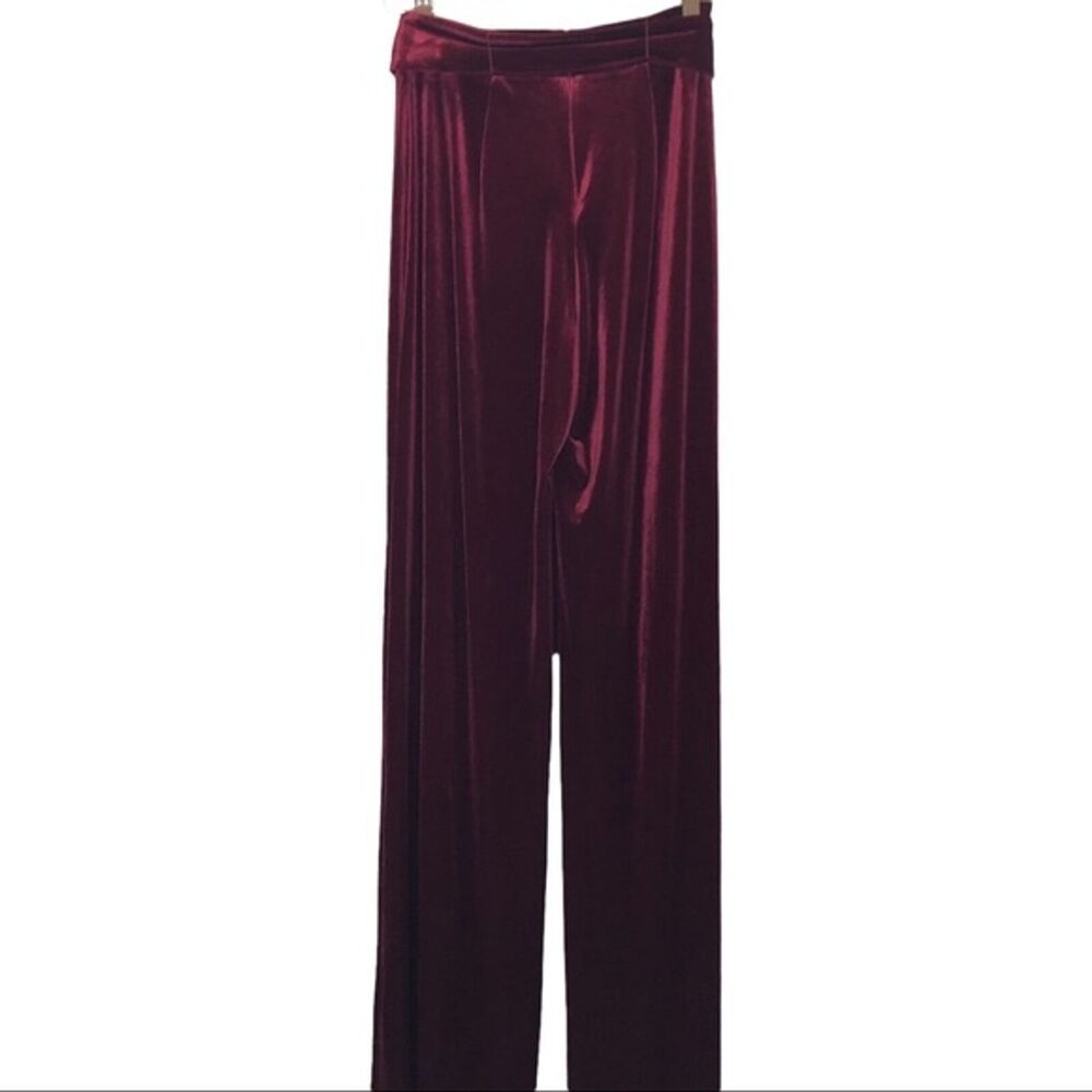Misa Los Angeles Aliya Velvet Pant Wide Leg High Rise Vacation Holiday Date XS - Picture 6 of 12